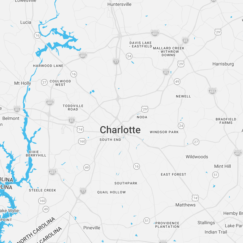 Charlotte Area Map