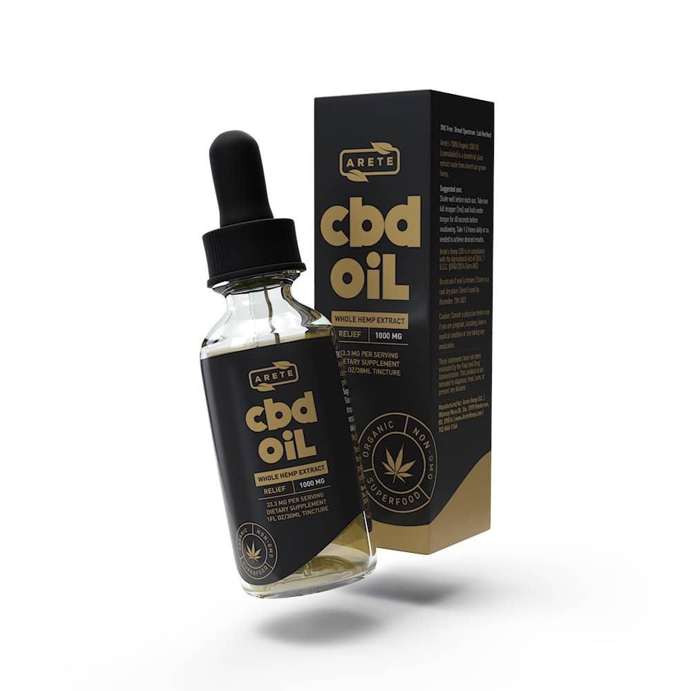 The product image for 1000mg Organic CBD Oil