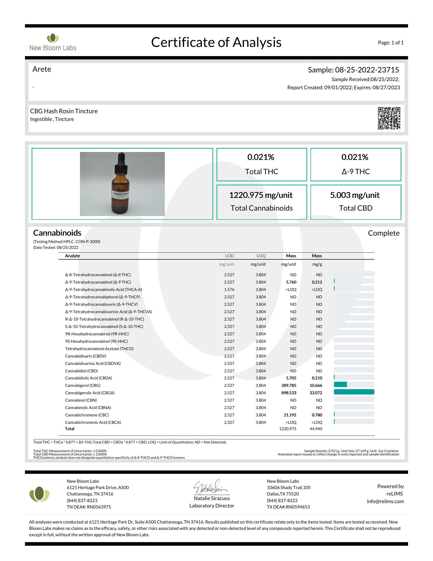 A gallery image for Hash Rosin Oil Tincture