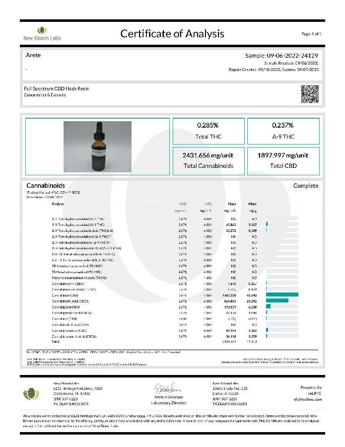 A gallery image for Hash Rosin Oil Tincture