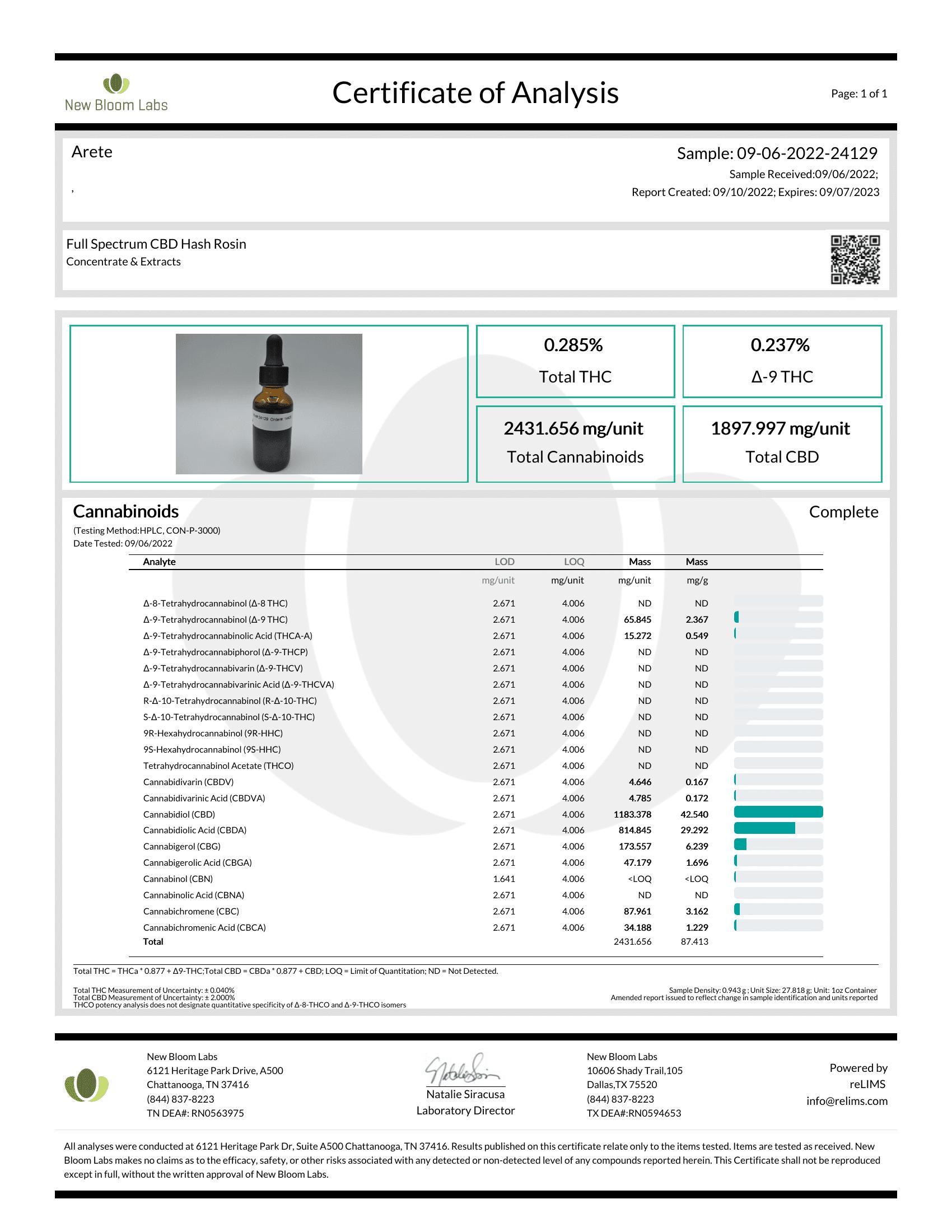 A gallery image for Hash Rosin Oil Tincture