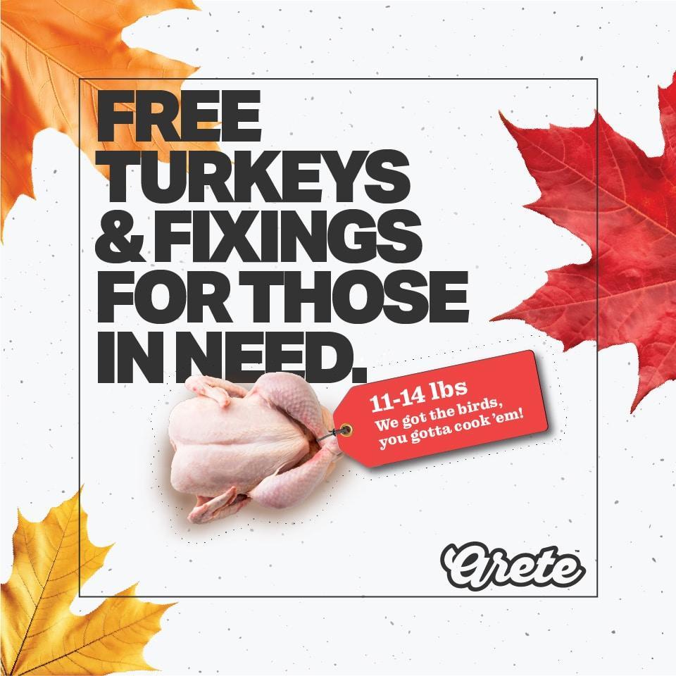 Arete's Annual Thanksgiving Giveaway 2024 Image