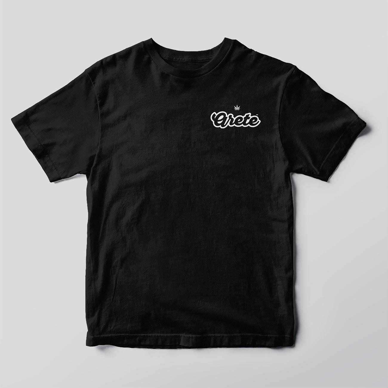 The product image for Arete Logo Tee Shirt - Black