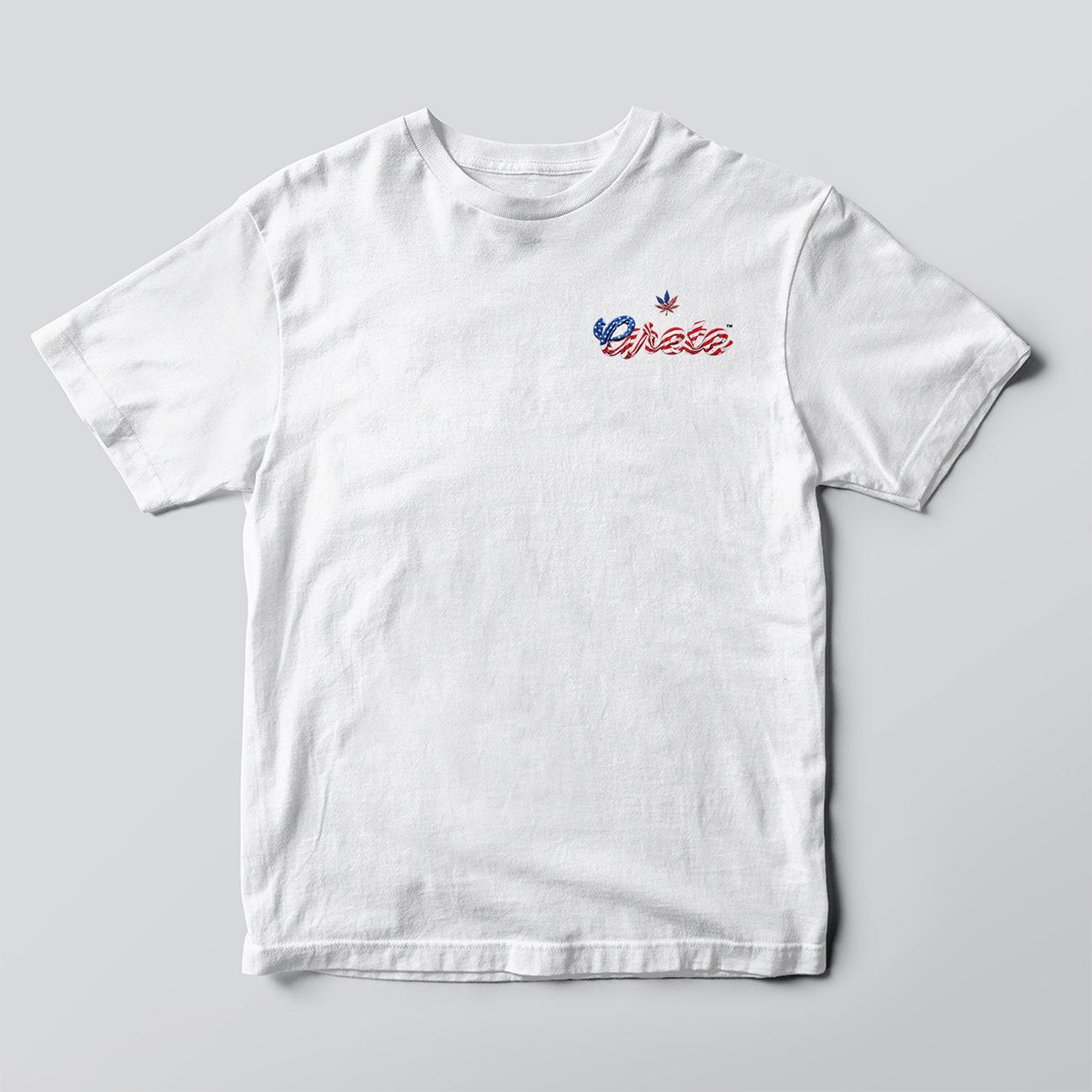 The product image for Arete Logo Tee Shirt - Patriot White
